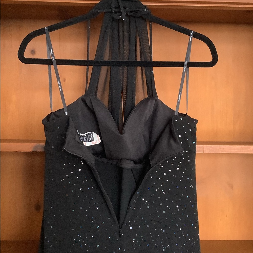Vintage Y2K Black Sparkle Halter Dress Size  6 | Made in Fairy Grunge Formal - Picture 11 of 13